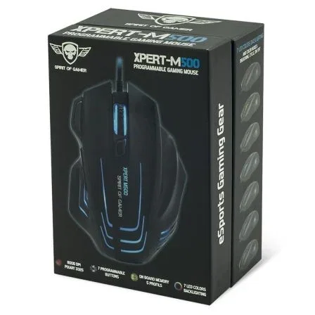 Ratón Gaming Spirit of Gamer XPERT-M500/ Hasta 8000 DPI